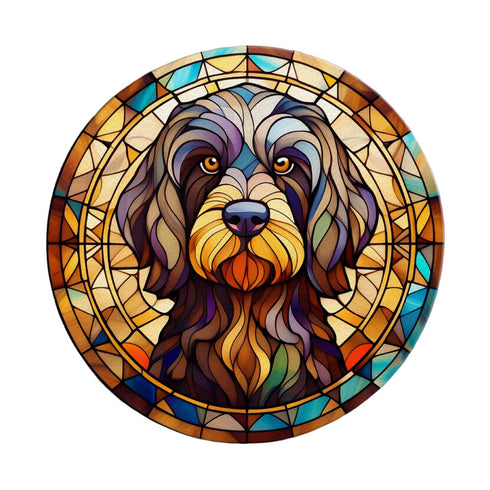 Cockapoo Black Glass Suncatcher Worktop Saver